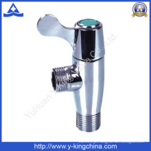 Válvula de ângulo de latão polido com alça de zinco (YD-5025)